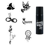 Düş Kapanı Sonsuzluk Spray Tattoo Geçici Dövme Seti Dark Siyah Sprey