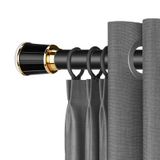 Duş perdesi çubuğu ayarlanabilir delmeden teleskopik, paslanmaz çelik, 33 mm, esnek, banyo, pencere veya dolap için, siyah, 410-500 cm (162-196 inç)