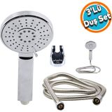 Dus Seti Spiral Fiskiye Banyo Dus Basligi Set Fiskiyesi Telefonu Fonksiyonlu Klasik Baslik Metal Hortum