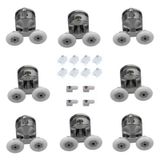 Duşakabin Tekerleği Rulman Metal Gövde 8 Li Set Teker Çapı 24 Mm