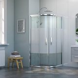 dusakabincim Nova Flow Oval Duşakabin 80x130 Cm Şeffaf cam