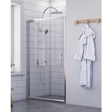 dusakabincim Nova Plus İki Duvar Arası 1 Sabit 1 Sürgü Duşakabin 135x135 Cm Şeffaf cam