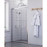 dusakabincim Nova Plus İki Duvar Arası 1 Sabit 1 Sürgü Duşakabin 151x151 Cm Şeffaf cam