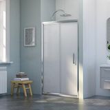 dusakabincim Nova Tempo İki Duvar Arası 1 Sabit 1 Sürgü Duşakabin 135x135 Cm Şeffaf cam