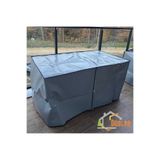 DÜŞLER EV TEKSTİLİ 155x85 Bahçe Masa ve Mobilya Koruma Kılıfı Örtüsü Su Geçirmez Gri Polyester Branda