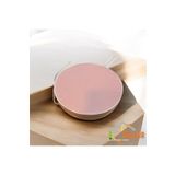 DÜŞLER EV TEKSTİLİ 40 Çap Yuvarlak Krem Biyeli Pudra Pembe Tabure / Sandalye Minderi