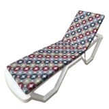 Düşler Ev Tekstili Lacivert Bordo Renkli Geometrik Desenli Su ve Leke İtici Kumaş Fermuarlı Bağcıklı Yıkanabilir Kılıf Bahçe Havuz Plaj Şezlong Minderi