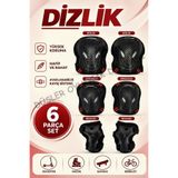 düşler oyuncak dünyası 6 Parça Çocuk Koruma Seti (Small) – Dizlik, Dirseklik, Bileklik (Paten, Bisiklet, Scooter, Kaykay)