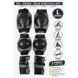 düşler oyuncak dünyası Büyük Beden (Large) 6 Parça Çocuk ve Yetişkin Koruma Seti – Dizlik, Dirseklik, Bileklik (Paten, Bisiklet, Scooter, Kaykay)