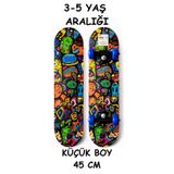 düşler oyuncak dünyası Çok Renkli Ahşap Kaykay 45cm İlk Kaykayım Küçük Boy 7 Katmanlı Ahşap (3-5 yaş aralığı için uygundur)