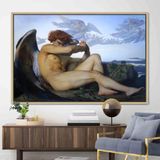 Düşmüş Melek Duvar Sanatı, Klasik Poster, Alexandre Cabanel Reprodüksiyon Tablosu