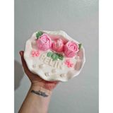 Dust Candle Studio Kişiye Özel İsimli Gül Bahçesi Doğal Dekoratif Hediyelik Mum - 1 Adet