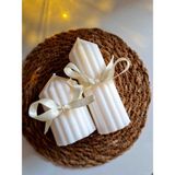 Dust Candle Studio Pinterest Tarzı Doğal Dekoratif Mum ( %100 Doğal Soya Wax) - Beyaz