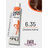 Düşük Amonyaklı Saç Boyası 60ML Çikolata Kahve 6.35
