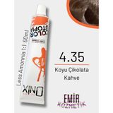 Düşük Amonyaklı Saç Boyası 60ML Koyu Çikolata Kahve 4.35