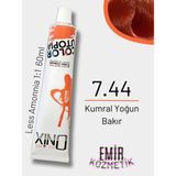 Düşük Amonyaklı Saç Boyası 60ML Kumral Yoğun Bakır 7.44