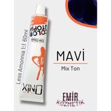 Düşük Amonyaklı Saç Boyası 60ML Mix Ton Mavi