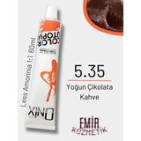Düşük Amonyaklı Saç Boyası 60ML Yoğun Çikolata Kahve 5.35