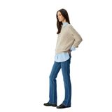 Düşük Bel İspanyol Paça Slim Fit Düğmeli Cepli Kot Pantolon - Flare Jean