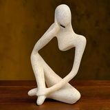 Düşünen Adam Modern ve klasik dekorlara uyumlu dekoratif obje figür 15 cm