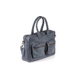 DUTCH-BAG Breda Deri Evrak Ve Laptop Çantası 17 Inç - Concrete Denim – Seyahat, Iş Yeri Ve Okulda Şıklık