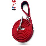 Dutchy Brand Reflektif Güvenlik Ultra Güçlü Ağır Hizmet Kırmızı Naylon 6 FT Köpek Tasma Pedli Rahat Kavrama Sapı - Günlük Kullanım ve Yürüyüş/Çekme Eğitimi için Profesyonel Spor Ayakkabı Tarafından Tercih Edilir