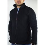 DUUM Erkek Siyah Dar Kalıp Anti-pilling Tüylenme Yapmayan Tam Fermuar Polar Sweatshirt