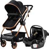 Duux Apex Plus Travel Sistem Bebek Arabası Gold Siyah
