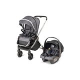 Duux Pro Max2 I-Size Çift Yönlü Kolay Katlanabilen Su Geçirmeyen Yağmurluk Hediyeli Travel Sistem Bebek Arabası Black