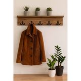 Duvar Askılığı, Portmanto, Kapı Arkası, Vestiyer Üstü, 18X70 "(Pablo Mdf Ceviz Askı)"