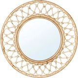 Duvar Aynası, Rattan, 55 cm - Beyaz