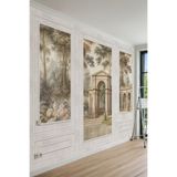 Duvar Çıtası ve Klasik Mimari Desenli Modern Tekstil Duvar Kağıdı, 200 x 100