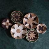 Duvar Dekoru, Dokuma sepetler, Hasır Duvar Tepsisi, Hasır Yuvarlak Kase, Askılı Duvar Tabağı, Boho Duvar Dekoru, Bohem Duvar Dekoru
