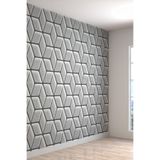 Duvar Kağıdı 3 Boyutlu Geometrik Şekil Desenli Silinebilir Tekstil En X Boy, 500 x 280