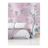 Duvar Kağıdı Çiçek Ve Yaprak Desenli Silinebilir Sağlıklı Tekstil En X Boy, 250 x 150