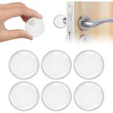 Duvar Kapı Stoperi, 6 Adet Duvar Kapı Stoperi Seti, 40 mm Silikon Kapı Stoperi, Duvar, Kendinden Yapışkanlı, Şeffaf, Yuvarlak, Kapı Kolu Tamponu, Duvar Koruması, Buzdolabı Koruması, Duvar