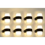 Duvar LED Lamba 12W Gün Işık 3200K Bahçe Teras Iç&dış Mekan Dekoratif LED Aplik Aydınlatma ( - Çok Renkli