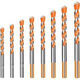 Duvar Matkap Ucu Seti, 8 Parça 3-12MM Tungsten Karbür Uçlu Beton Matkap Uçları, Delik Açma Işleri Için, Kiremit, Tuğla, Cam, Ahşap, Plastik ve Ince Metaller Için Dayanıklı Delme Aletleri