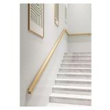 Duvar Merdiven Korkuluk Küpeşte, Alüminyum İç Mekan Merdiven Korkuluk Seti - Çocuklar ve Yaşlılar için Kaymaz Küpeşte, Özel Uzunluklar 2ft - 14 ft, Çatı Katları, Daireler, Bar için Şık İmitasyon Ahşap