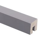 Duvar Merdiven Korkuluk Küpeşte, Merdivenler için Gri Ahşap Korkuluk, 60 cm Cam Korkuluk Üst Kanalı, 12mm/1/2 "Kalın Camla Uyumlu, İç/Dış Mekan Kendin Yap Korkuluk, Şık ve Dayanıklı