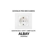 Duvar Priz Kamera Güvenlik Wifi Kamera (Uzaktan Izleme-Ses Dinleme-Hafıza Kart Kayıt-Hareket Algılama) - Beyaz