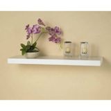 Duvar Rafı-gizli Bağlantılı Parlak Beyaz Uçan Raf-ebat 90cm*20cm