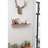 Duvar Rafı Kitaplık Mutfak Banyo Yaşam Alanı 20 X 70 Cm 1 Adet Atlantik Çam Altın Kollu