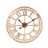 Duvar Saati 40,64 cm Yuvarlak Retro Duvar Saati Sessiz Şık ve Sade Stil Duvar Saati Ev Dekorasyonunda Kullanılan Yatak Odası için Duvar Saati (Renk: Siyah) (Siyah El)