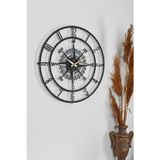 Duvar Saati 50cm Sessiz Mekanizma Siyah Metal Kasa Modern Tasarım - Bunnela Pusula 50 Siyah Mds-50