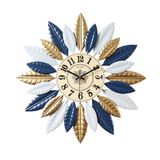 Duvar Saati Duvar Saati Modern Yaratıcı El Yapımı Demir Yaprak Sessiz Saat Yatak Odası Oturma Odası Koridor Dekorasyon Duvar Saatleri Duvara Monte Sınıf Tik Taksız Saat Yatak Odası için Duvar Saati