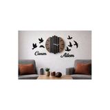 Duvar Saati Salon İçin Tasarlanmış Kişiye Özel Saat 40 Cm Dir No46