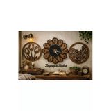 Duvar Saati Şık Ve Modern 40 Cm Çiçekler 30 Cm Kişiye Özel No67