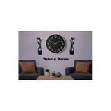 Duvar Saati Şık Ve Tasarım 40 Cm Çiçekler 30 Cm Kişiye Özel No1001