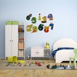 Duvar Süsü (Sticker) 2 Adet Renkli Rakamlı Pvc 48x33x0,5cm